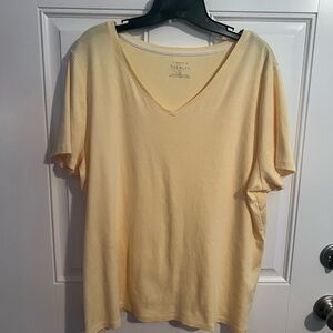 Talbots Soft Yellow Pima Cotton Tee